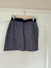 Vorschaubild 4 von Damen Minirock gestreift Gr. 36/S Blau Baumwolle Casual