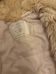 Vorschaubild 4 von Kinder Winterjacke Parka Mädchen Gr. 80 Beige Kapuze gefüttert Punkte