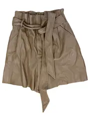 Vorschaubild 2 von Paperbag High Waist Shorts Damen Beige Gr. XS Polyurethan