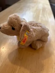 Vorschaubild 4 von Kuscheltier Hund Beige Klassisch Knopf im Ohr 8cm