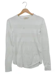 Vorschaubild 1 von Damen Pullover Gr. 34/XS Weiß Streifen Casual Elegant Langarm