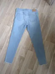 Vorschaubild 6 von Damen Jeans Slim Fit Gr. 40 Blau Blumenstickerei Boho