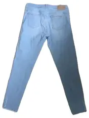 Vorschaubild 3 von Damen Jeans Slim Fit Gr. 40 Blau Blumenstickerei Boho