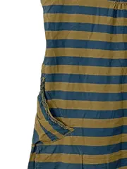 Vorschaubild 4 von Freizeitkleid Damen gestreift Baumwolle Midikleid Gr. 40 L