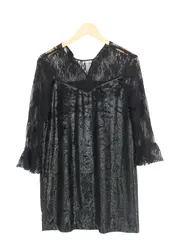 Vorschaubild 1 von Damen Spitzenkleid Gr. 38/M Schwarz Elegant Abendkleid Partykleid