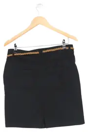 Vorschaubild 2 von INFINITI Damen Wickelrock Gr. 36/S Schwarz Baumwolle Casual mit Gürtel
