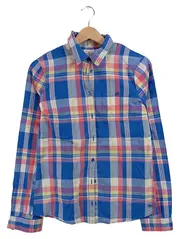 Vorschaubild 1 von Hemdbluse Damen Kariert Mehrfarbig Gr. 42 XL Langarm Baumwolle