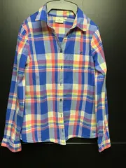 Vorschaubild 3 von Hemdbluse Damen Kariert Mehrfarbig Gr. 42 XL Langarm Baumwolle