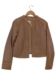 Vorschaubild 1 von Damen Lederjacke 36/S mit Kettenbesatz Braun Modisch