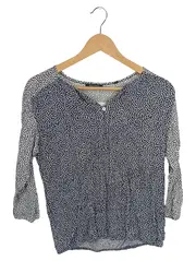 Vorschaubild 1 von Damen Bluse 3/4 Arm Grafik Muster Mehrfarbig Gr. 38/M
