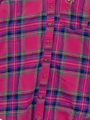 Vorschaubild 2 von Damen Hemdbluse Kariert Pink S Langarm Baumwolle