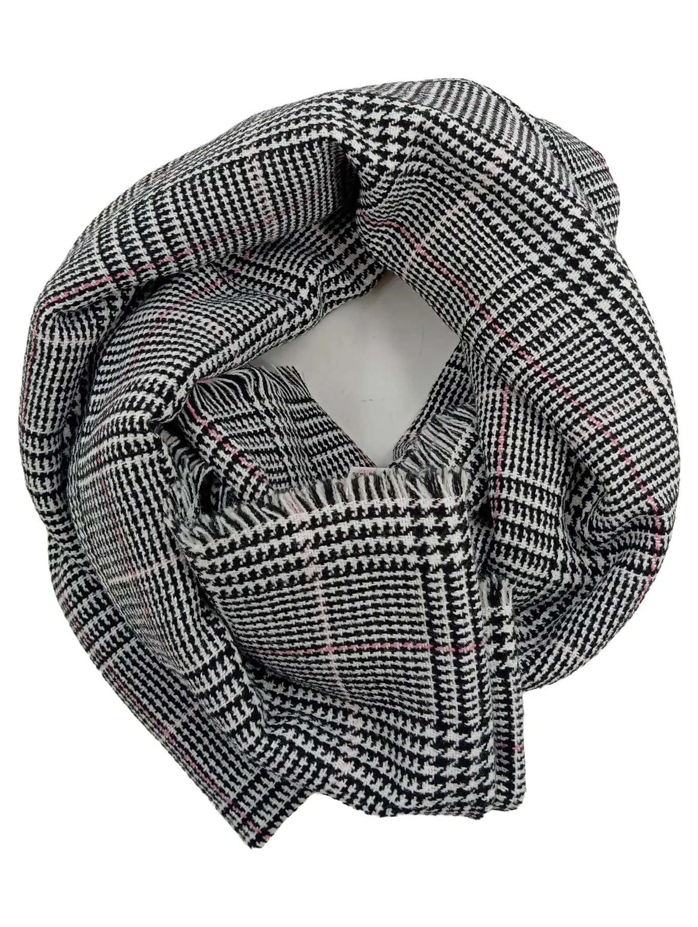 ESPRIT Damen Schal kariert Fransen 200x95 cm Mehrfarbig