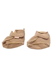 Vorschaubild 2 von Krabbelschuhe Kinder Beige Klettverschluss Komfortabel Fellbesatz