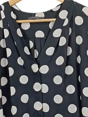 Vorschaubild 3 von Damen Bluse Schwarz Punkte Gr. 36;S Polyester Modern