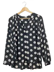 Vorschaubild 1 von Damen Bluse Schwarz Punkte Gr. 36;S Polyester Modern