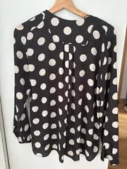 Vorschaubild 2 von Damen Bluse Schwarz Punkte Gr. 36;S Polyester Modern