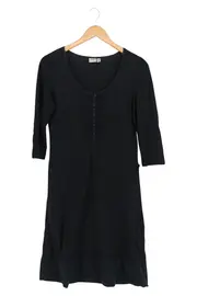 Vorschaubild 1 von Damen Freizeitkleid Schwarz Gr. 38/M Baumwolle Casual Elegant