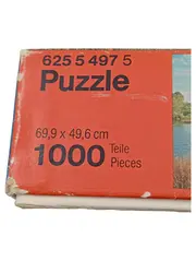 Vorschaubild 2 von Puzzle 1000 Teile Nr. 228 Dorflandschaft mit See Vintage