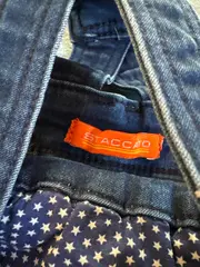Vorschaubild 5 von Jeans Latzkleid Mädchen Gr. 92 Pailletten Rüschen Blau Sommer