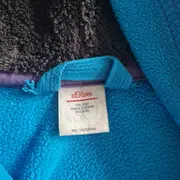 Vorschaubild 4 von Fleecejacke Kinder Gr. 104 Blau Kapuze Logo-Print Freizeit