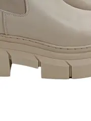 Vorschaubild 4 von Damen Stiefeletten Chelsea Boots Beige Gr. 41 Plateau Sohle Modern