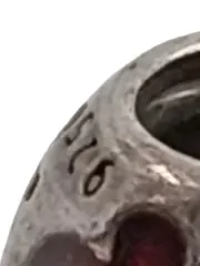 Vorschaubild 2 von Charm Anhänger 925 Silber Rote Blumen Damen Alltag 1cm