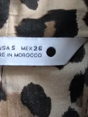 Vorschaubild 5 von Damen Freizeitkleid Leopardenmuster Gr. 36/S Baumwolle Braun Midi