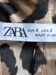 Vorschaubild 4 von Damen Freizeitkleid Leopardenmuster Gr. 36/S Baumwolle Braun Midi