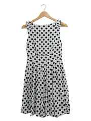 Vorschaubild 1 von Damen Festliches Kleid Polka Dot Weiß Elegant Gr. 36