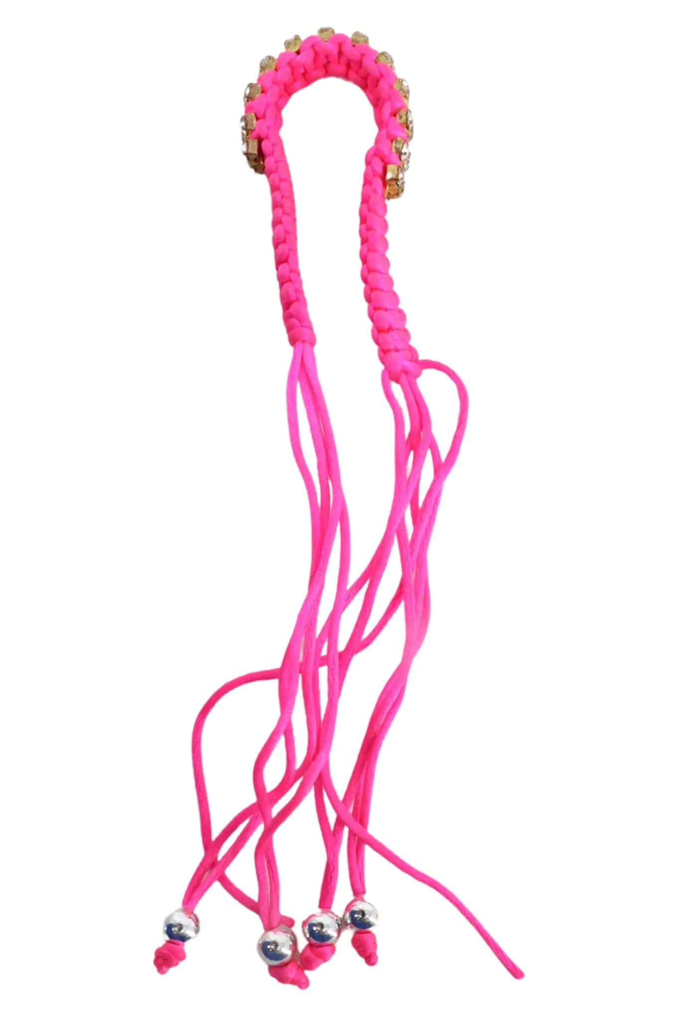 7 FOR ALL MANKIND Armband Damen Rosa Strass Modisch Streetwear