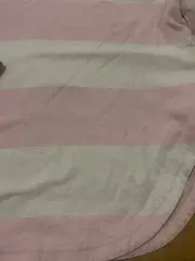 Vorschaubild 6 von Herren Langarmshirt Gestreift Rosa Weiß Gr. M Baumwolle