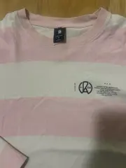 Vorschaubild 3 von Herren Langarmshirt Gestreift Rosa Weiß Gr. M Baumwolle