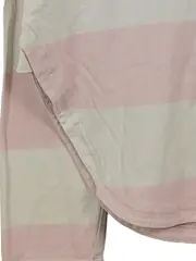 Vorschaubild 4 von Herren Langarmshirt Gestreift Rosa Weiß Gr. M Baumwolle