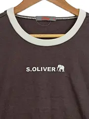 Vorschaubild 2 von Damen T-Shirt Gr. 40/L Braun Casual Logo-Print Kurzarm