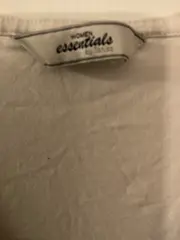 Vorschaubild 2 von Damen T-Shirt V-Ausschnitt Weiß Streifen Gr. 48/50 Viskose