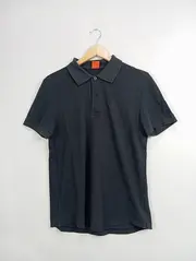 Vorschaubild 2 von Herren Poloshirt Gr. 36 Schwarz Casual Baumwolle