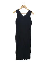 Vorschaubild 2 von TAIFUN Strickkleid Damen Gr. 38/M Schwarz Elegant Midi Rippstrick