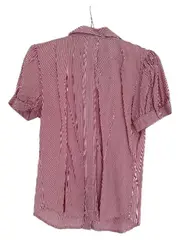 Vorschaubild 2 von Damen Bluse Gestreift Rot Weiß Gr. 38 Klassisch