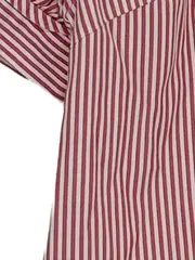 Vorschaubild 7 von Damen Bluse Gestreift Rot Weiß Gr. 38 Klassisch