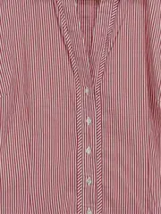 Vorschaubild 3 von Damen Bluse Gestreift Rot Weiß Gr. 38 Klassisch