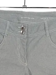 Vorschaubild 2 von Damen Stoffhose Gr. 34 Blau Gestreift Casual Capri