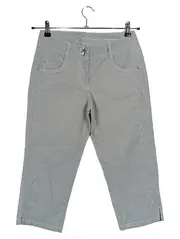 Vorschaubild 1 von Damen Stoffhose Gr. 34 Blau Gestreift Casual Capri