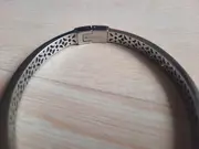 Vorschaubild 2 von Armreif Damen Silber Elegant Lochmuster Edelstahl Armband