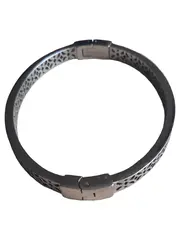 Vorschaubild 1 von Armreif Damen Silber Elegant Lochmuster Edelstahl Armband