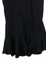 Vorschaubild 4 von Freizeitkleid Damen Gr. 40/L Schwarz Midikleid Rüschen Casual