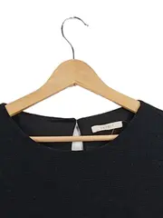 Vorschaubild 2 von Freizeitkleid Damen Gr. 40/L Schwarz Midikleid Rüschen Casual