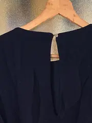 Vorschaubild 5 von Freizeitkleid Damen Gr. 40/L Schwarz Midikleid Rüschen Casual