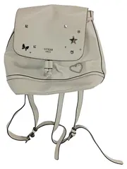 Vorschaubild 1 von Damen Rucksack Weiß mit Nieten & Herz Applikationen