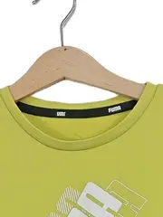 Vorschaubild 2 von Kinder T-Shirt Grün Gr. 152 Sportlich Logo-Print Baumwolle