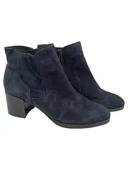 Vorschaubild 1 von Damen Stiefelette Gr. 40 Blau Elegant Klassisch Blockabsatz 6cm